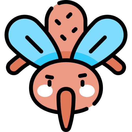 mosquito Kawaii Lineal color icono