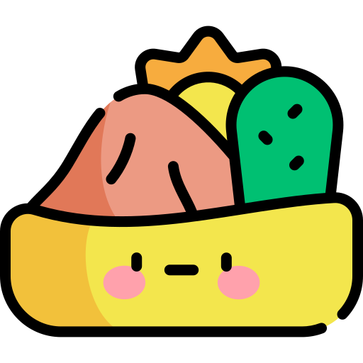 Desert Kawaii Lineal color icon