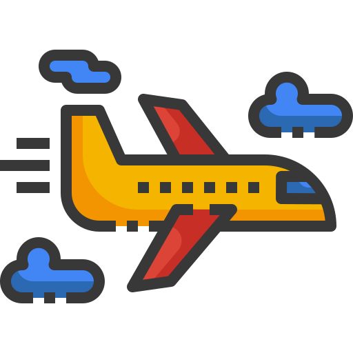 vliegtuig Generic Outline Color icoon