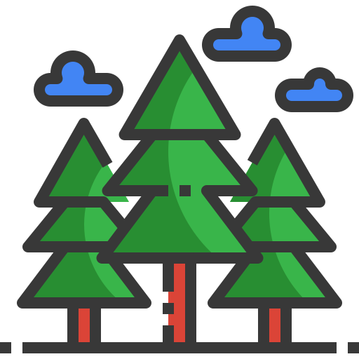 삼림지 Generic Outline Color icon