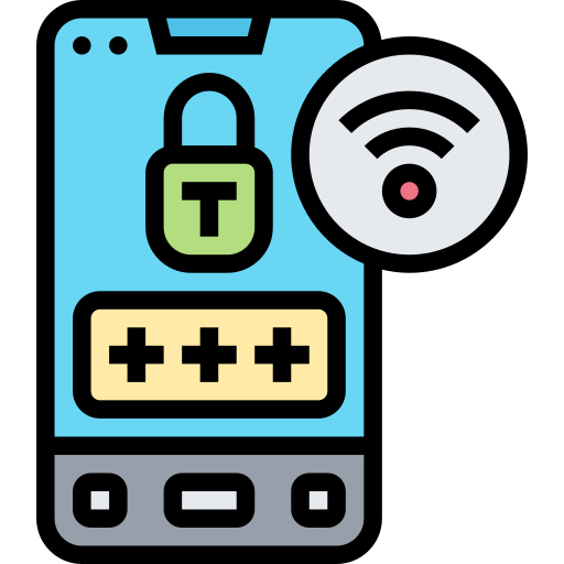 Mobile security Meticulous Lineal Color icon