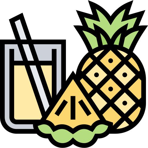 Pineapple juice Meticulous Lineal Color icon