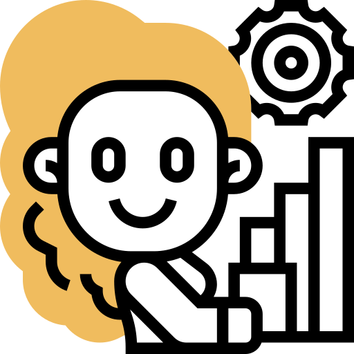 mujer de negocios Meticulous Yellow shadow icono