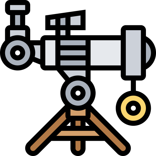 telescopio Meticulous Lineal Color icono