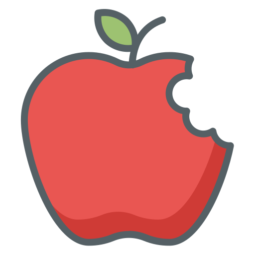 morso di mela Dinosoft Lineal Color icona