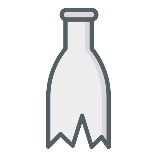 zerbrochene flasche Dinosoft Lineal Color icon