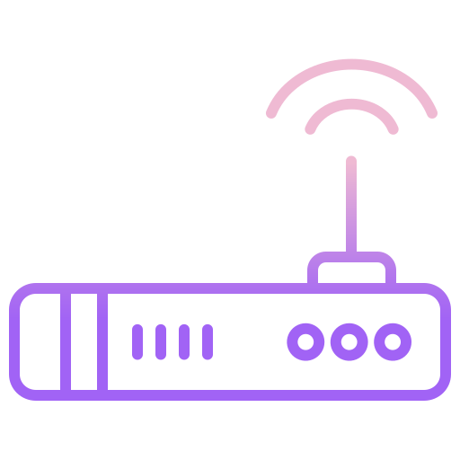 router wifi Icongeek26 Outline Gradient ikona