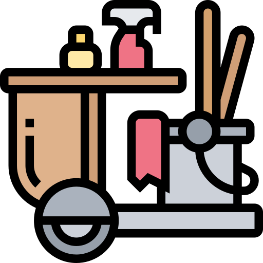 Cleaning cart Meticulous Lineal Color icon