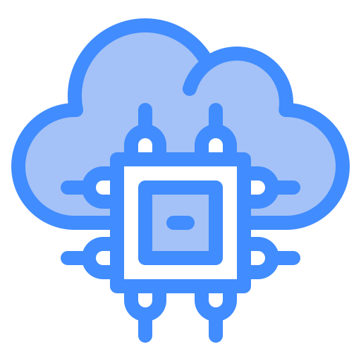 intelligence en nuage Generic Blue Icône