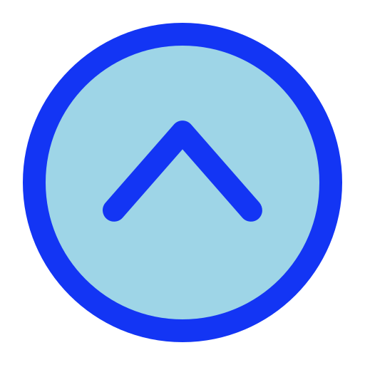flecha hacia arriba Monochrome Blue icono