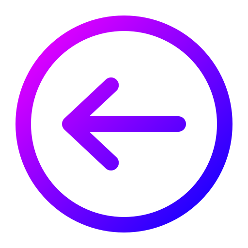 flecha izquierda Super Basic Rounded Gradient icono