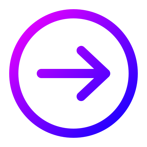flecha correcta Super Basic Rounded Gradient icono