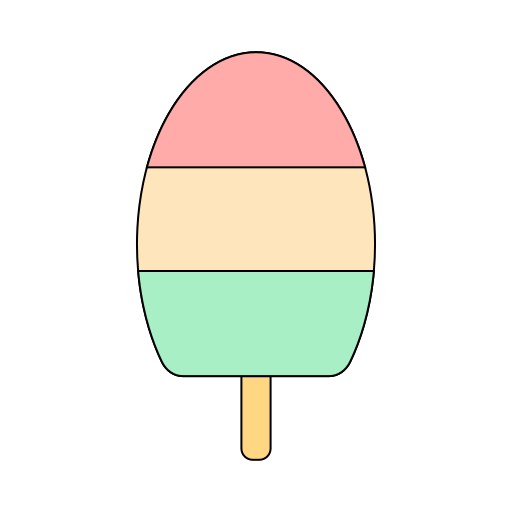 crème glacée Generic Thin Outline Color Icône