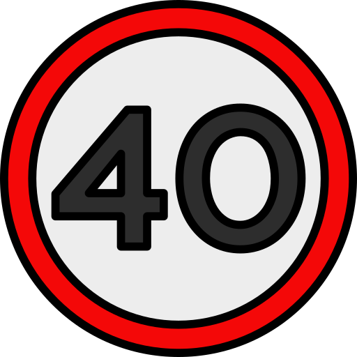Speed limit Generic Outline Color icon