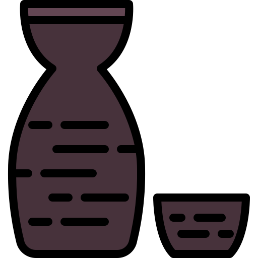 Sake Generic Outline Color icon