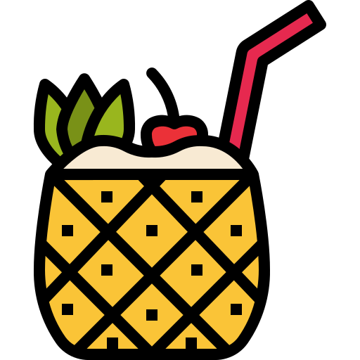 Pineapple cocktail Generic Outline Color icon