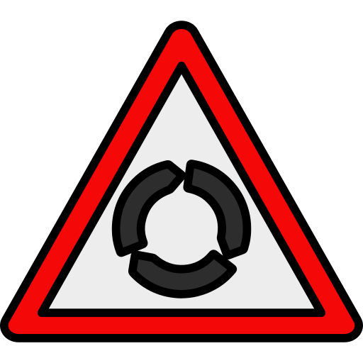 Roundabout Generic Outline Color icon