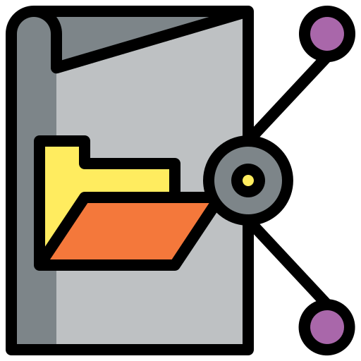 compartición de archivos Generic Outline Color icono