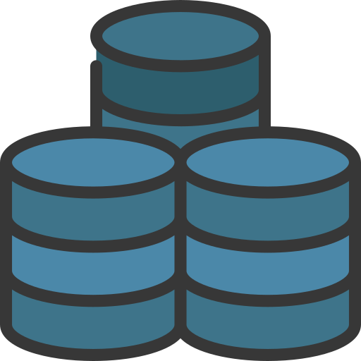 Databases Juicy Fish Soft-fill icon
