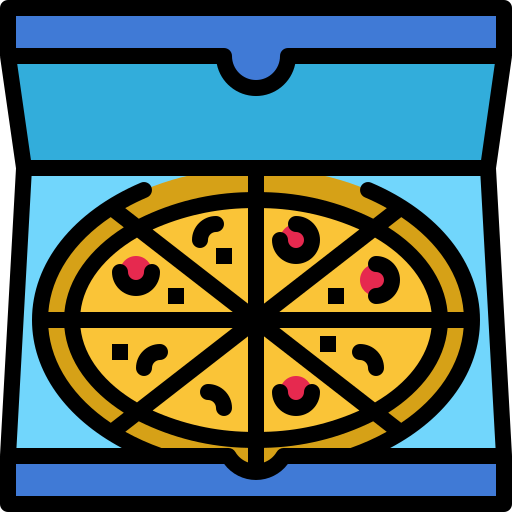 boîte à pizzas Generic Outline Color Icône