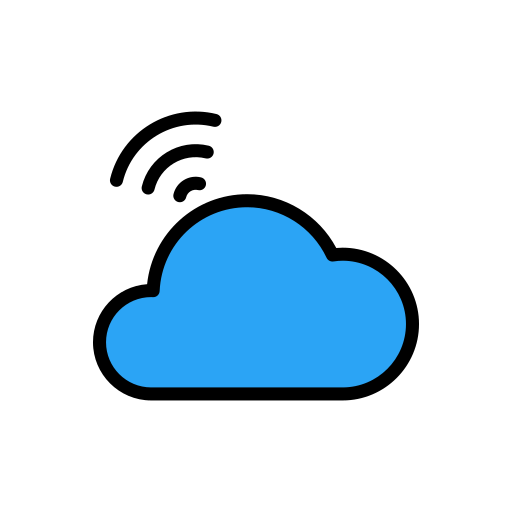 cloud computing Vector Stall Lineal Color icona