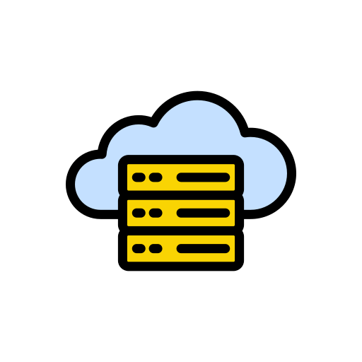 cloud-server Vector Stall Lineal Color icon