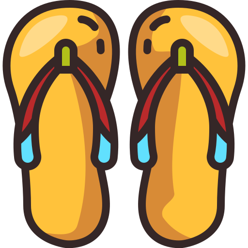 sandálias de dedo Generic Outline Color Ícone