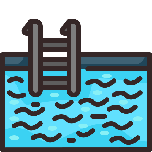 Плавательный бассейн Generic Outline Color иконка