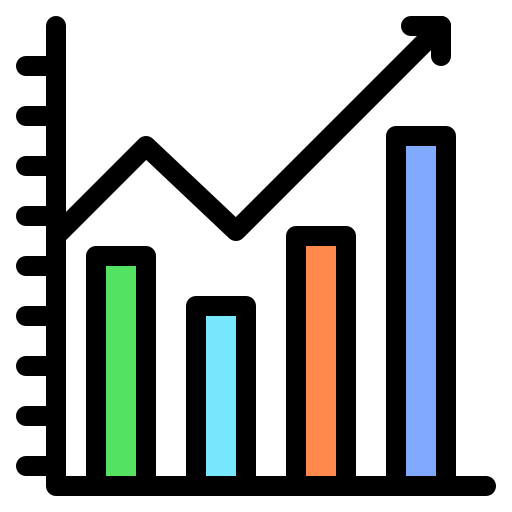 wykres słupkowy Generic Outline Color ikona