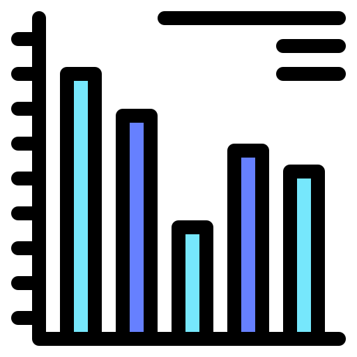 Bar chart Generic Outline Color icon