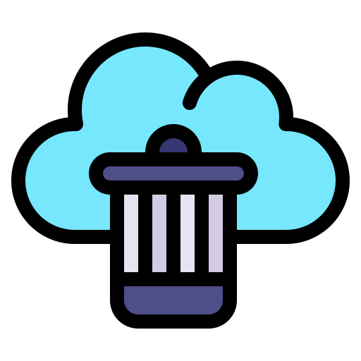 Rubbish can Generic Outline Color icon