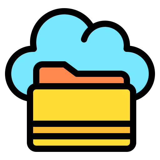 Cloud folder Generic Outline Color icon