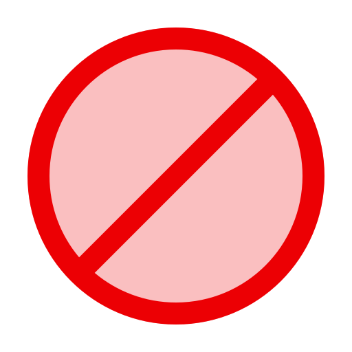 zakazany Basic Straight Flat ikona