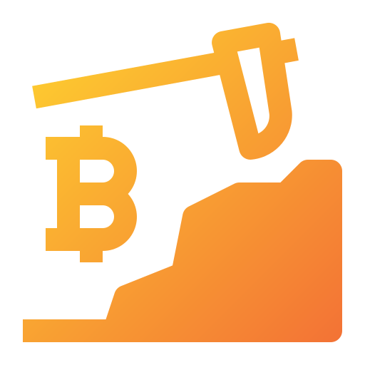 bitcoin-mijnbouw Generic Flat Gradient icoon