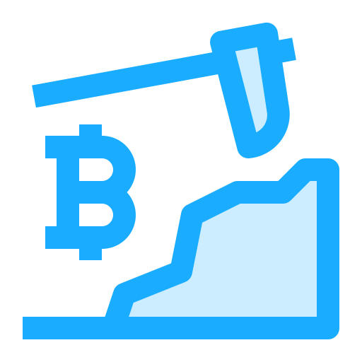 mineração de bitcoin Generic Blue Ícone