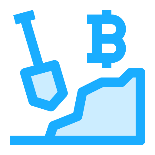 minería bitcoin Generic Blue icono