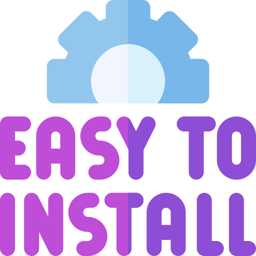 fácil instalación Basic Rounded Flat icono