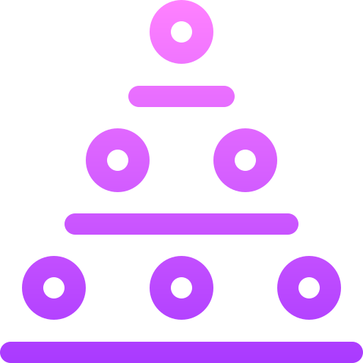 Пирамидальная диаграмма Basic Gradient Lineal color иконка