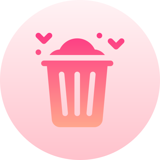 Waste Basic Gradient Circular icon