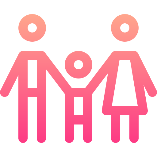 Family Basic Gradient Lineal color icon