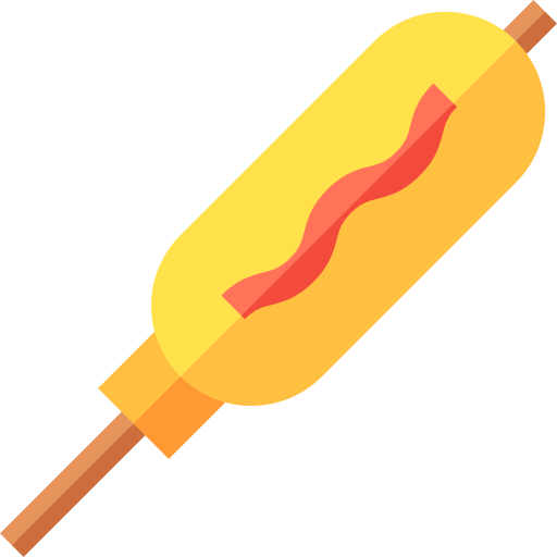 hotdog Basic Straight Flat icoon