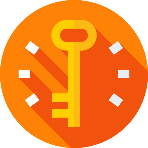 Key Flat Circular Flat icon