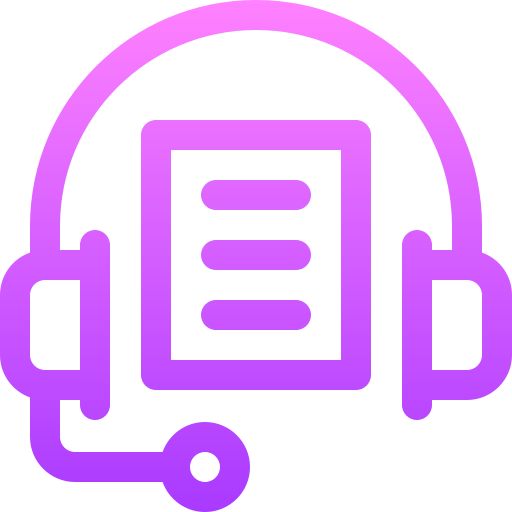 Headphone Basic Gradient Lineal color icon