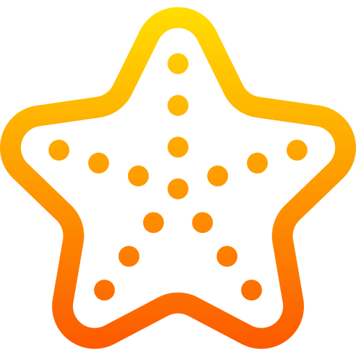Морская звезда Basic Gradient Lineal color иконка