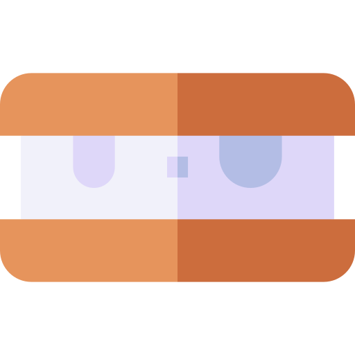 Ice cream sandwich Basic Straight Flat icon
