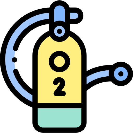 산소 Detailed Rounded Lineal color icon