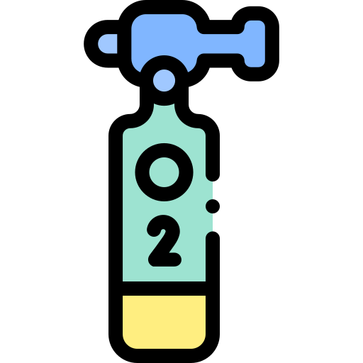 Oxygen tank Detailed Rounded Lineal color icon