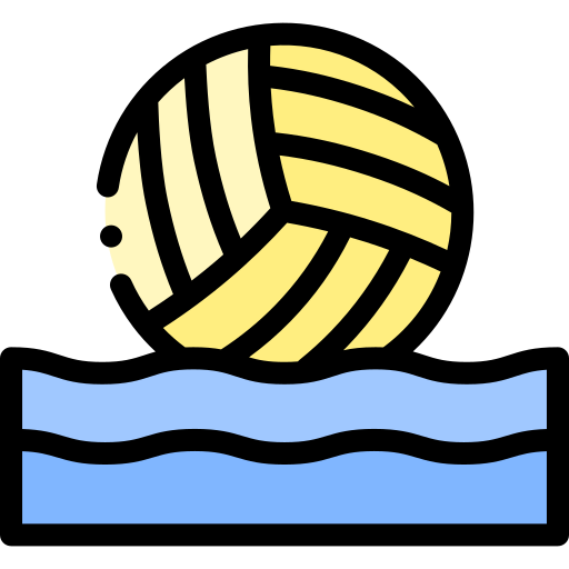 Waterpolo Detailed Rounded Lineal color icon