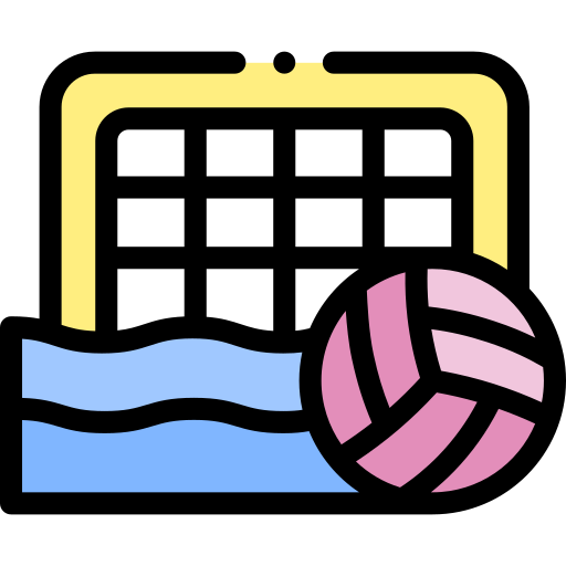 waterpolo Detailed Rounded Lineal color icoon