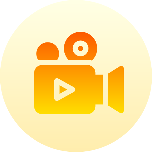Video camera Basic Gradient Circular icon